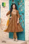 Sheen By Hirwa Naira Cut Rayon Printed Plus Size Kurti With Bottom Dupatta Wholesale Price In Surat
